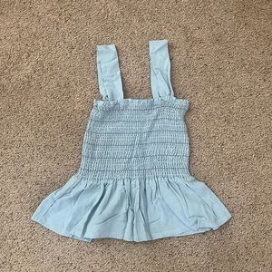 Ribbed ruffle tank